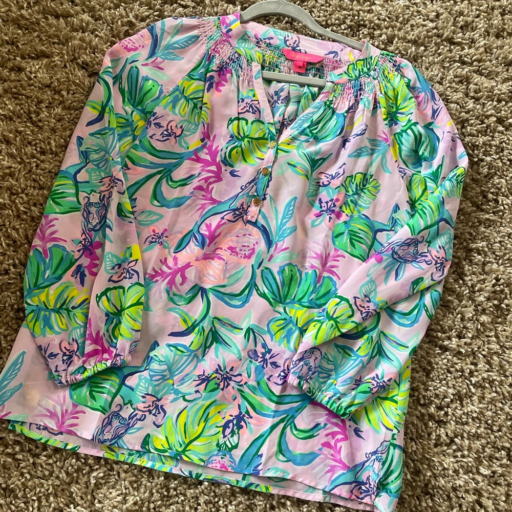 Lily Pulitzer Elsa Silk Top-size Small- never worn